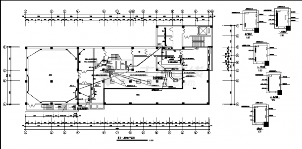 9层某医院电气系统设计施工cad图纸，含地下一层-图二