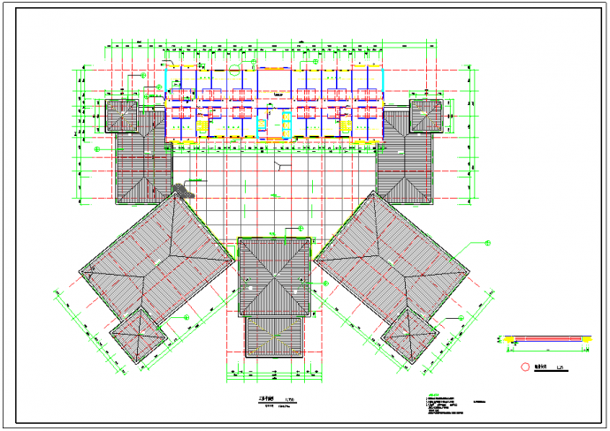 某著名五星级汇景酒店CAD全套建筑施工图纸（含总平面图设计）_图1