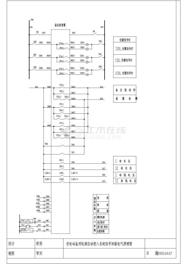 某380V站用变备投柜设计cad二次原理图-图一