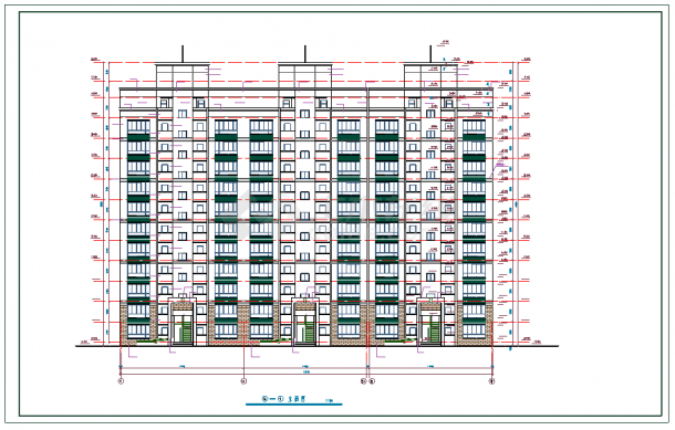 某小区框架结构高层住宅设计CAD全套施工图纸（标注详细）-图二