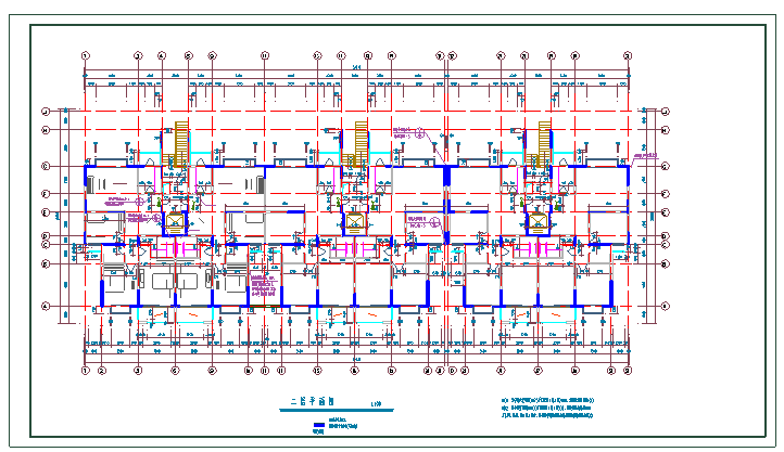 某小区框架结构高层住宅设计CAD全套施工图纸（标注详细）