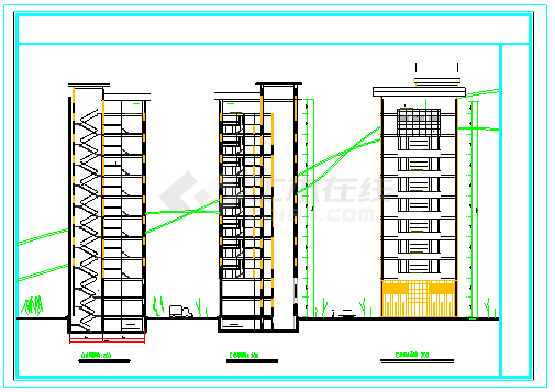 某单位高层住宅设计CAD全套建筑施工图纸（含施工说明）-图二