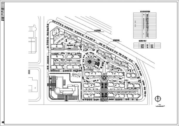 江河商业住宅小区规划设计图-图一