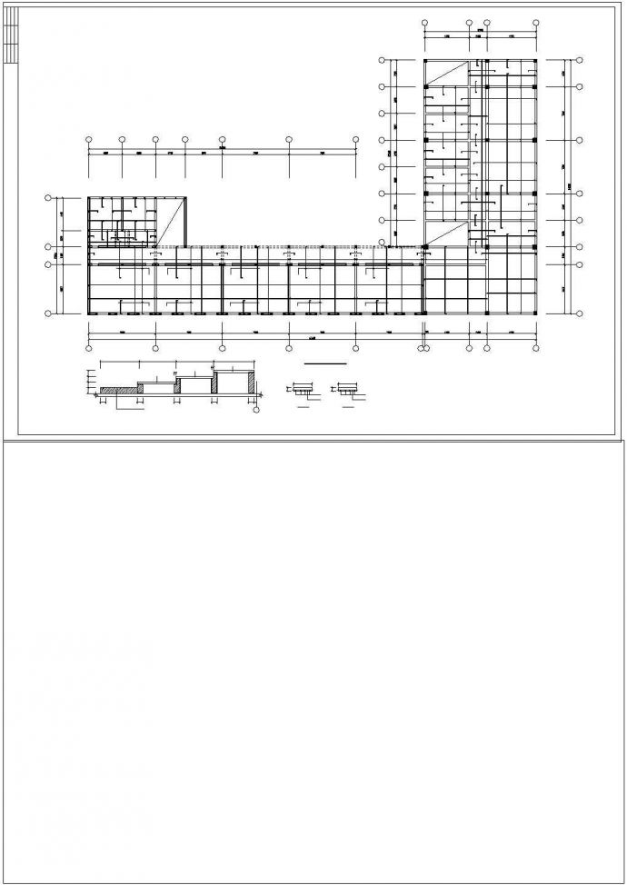 市级实验小学教学楼cad混合结构图纸_图1