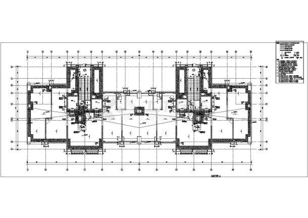 [辽宁]大连东港某地块1号楼居住建筑施工图（CAD）-图二