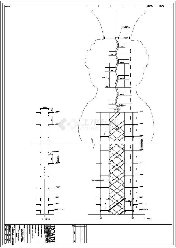 某景区钢结构观音圣像设计cad全套建筑施工图（含设计说明）-图二