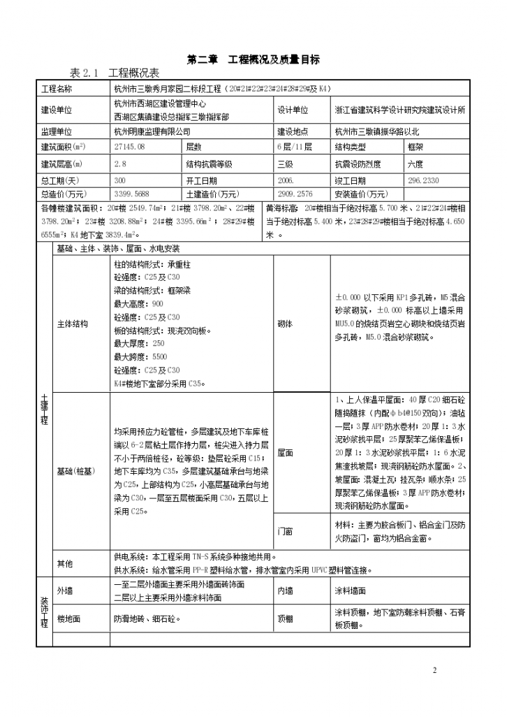 杭州三墩秀月南区二标组织设计方案-图二