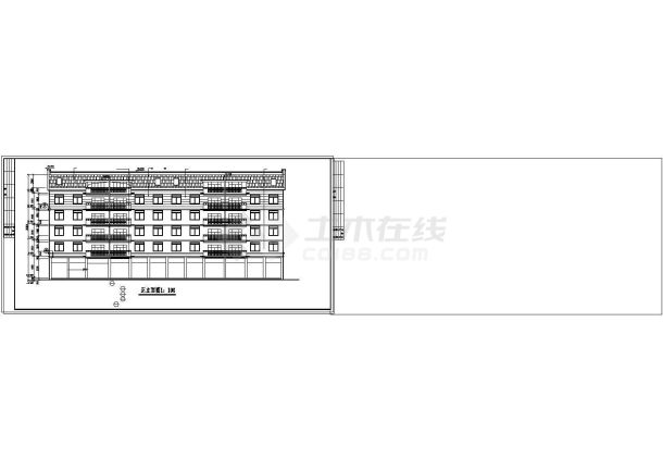 一套完整商住楼方案cad施工图纸-图一