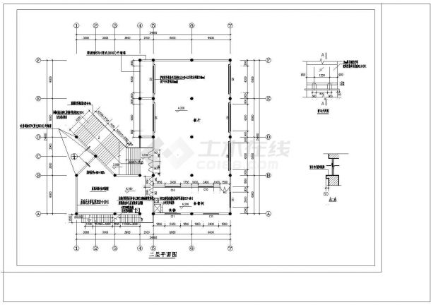 某职工食堂设计CAD平面图-图一