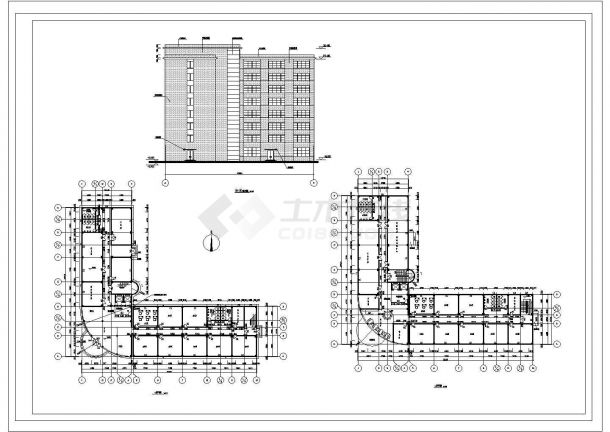 【8层】某大型框架办公楼毕业设计图-图二