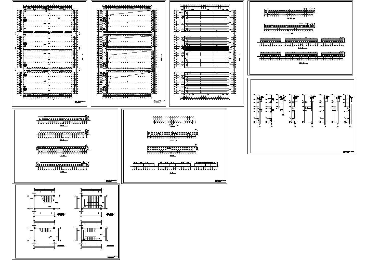 2层大型厂房车间建筑CAD施工图