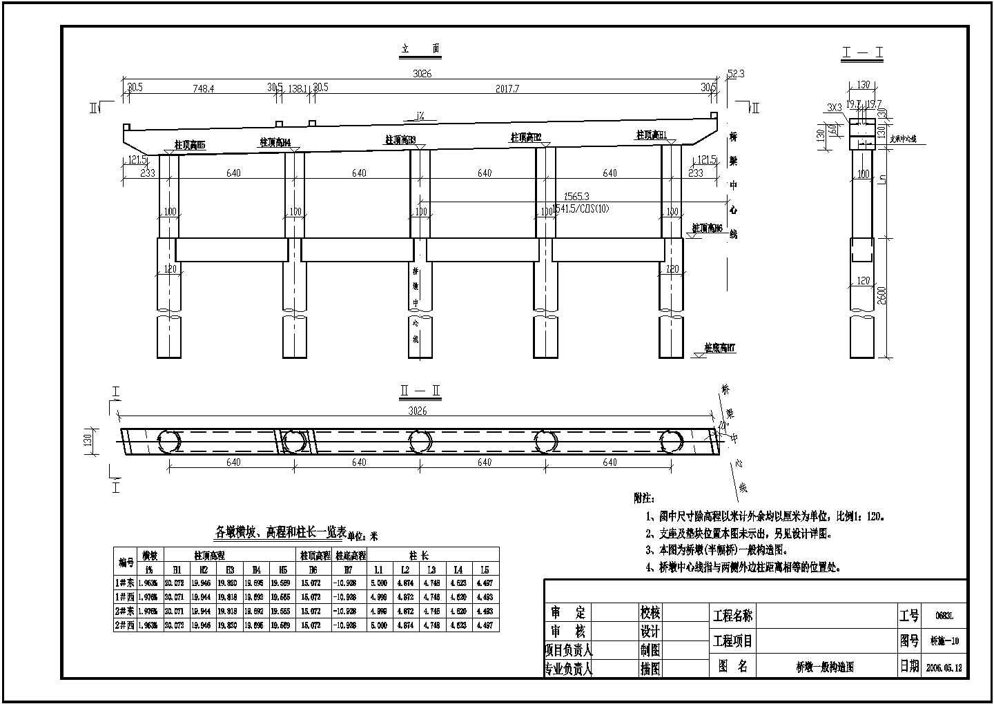 13m空心板简支梁桥墩一般构造节点详图设计