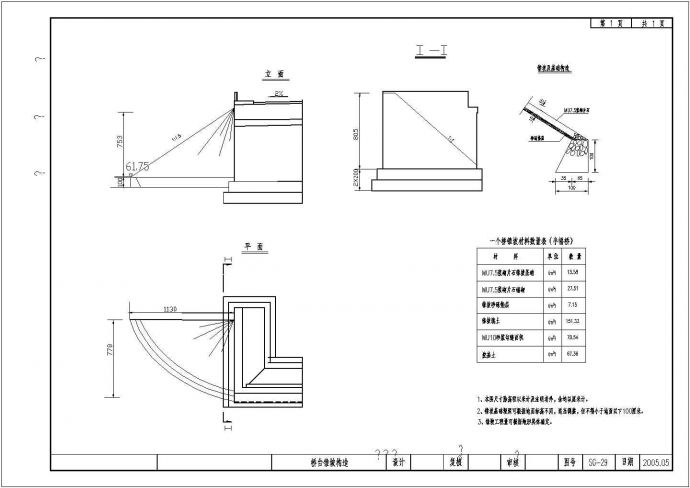 预应力混凝土空心板桥台锥坡构造节点详图设计_图1
