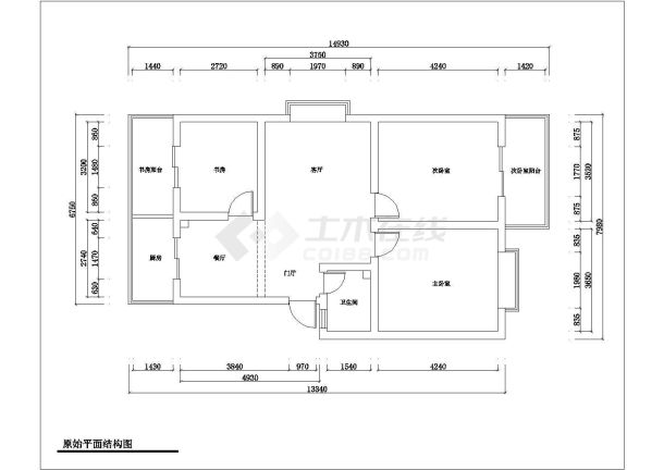 现代化住宅装修布置CAD套图-图一