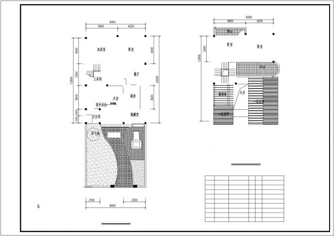 某二层框架结构带门前庭院式别墅设计cad建筑施工图（含设计说明，含结构设计，含效果图）_图1