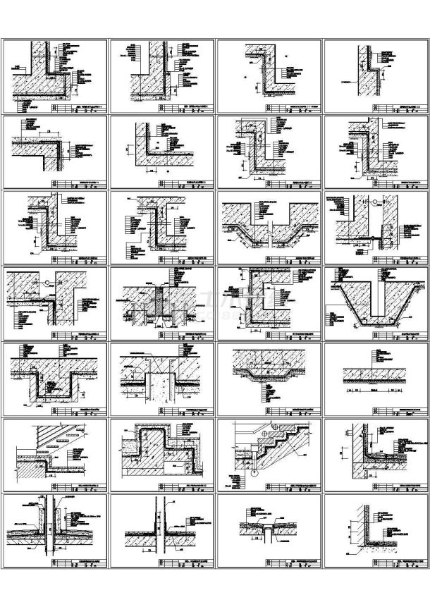 各种结构设计CAD施工节点图纸-图一