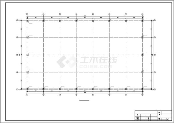 【最新】网架结构厂房设计方案CAD图纸-图二