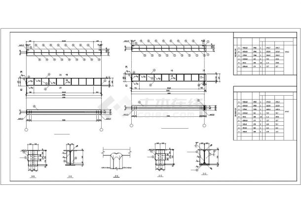 【最新】某修理车间钢结构工程设计方案CAD图纸-图一