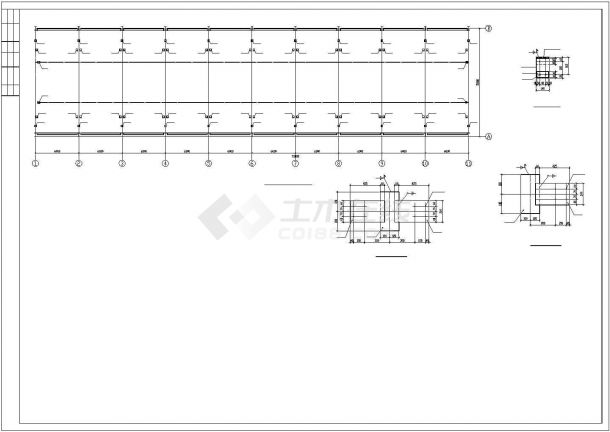 【最新】某修理车间钢结构工程设计方案CAD图纸-图二