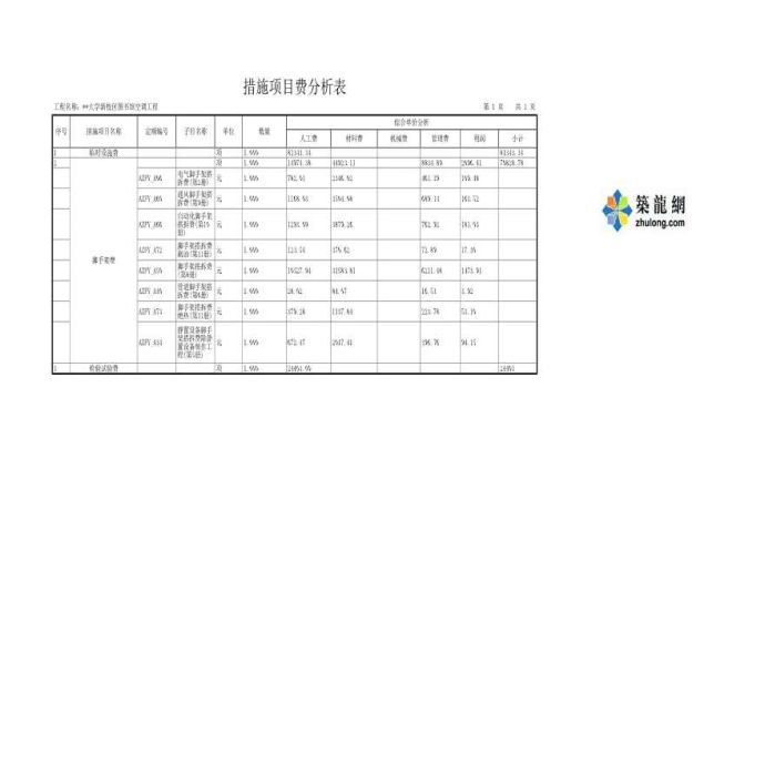 某大学图书馆空调暖通地源热泵工程量清单报价_图1