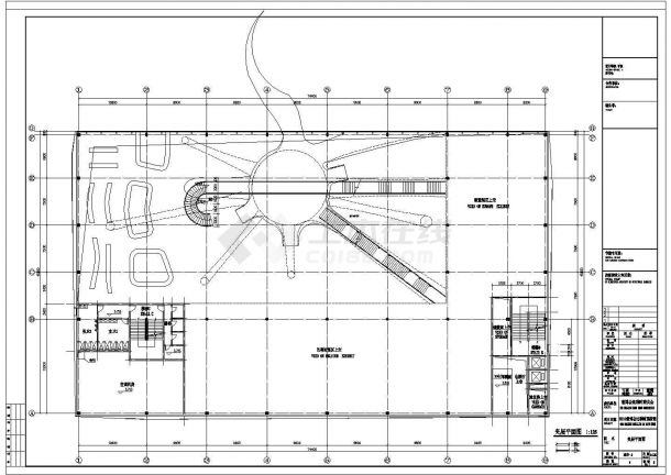 某地区博物馆建筑剖面CAD设计图纸cad图纸-图一