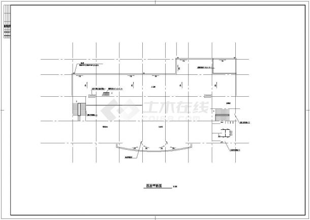 某市四层框架结构商场设计CAD图(含建筑防火设计)-图一
