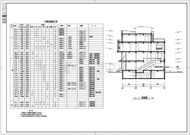 某市四层框架结构商场设计CAD图(含建筑防火设计)-图二