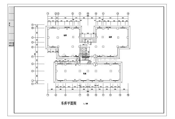 某地某点式高层住宅建筑施工设计CAD图纸-图二