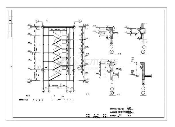 某地市某大型工业区宿舍建筑CAD施工图纸-图一