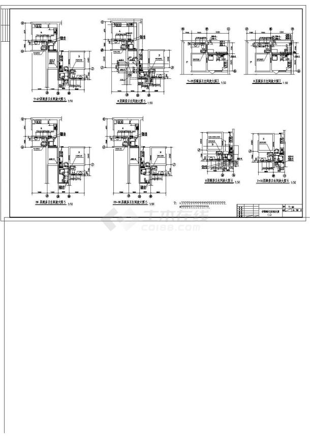 某综合高层（5星酒店和公寓）给排水设计CAD图-图一