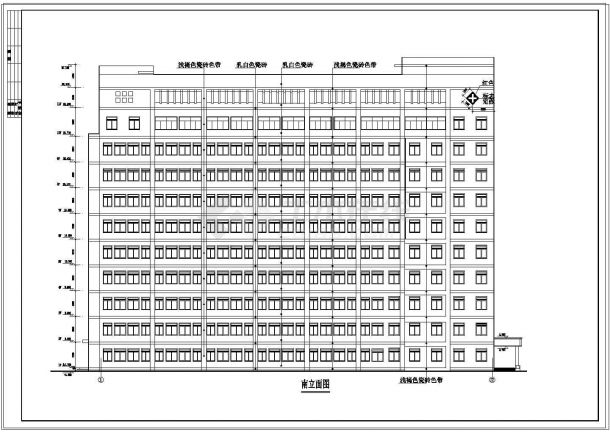 某市十一层医院外科病房楼建筑方案设计施工图-图一