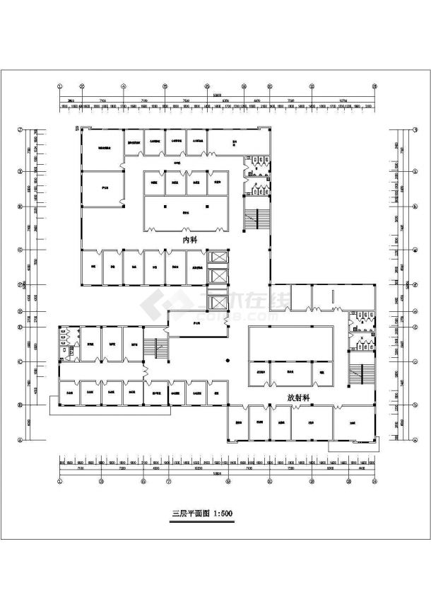 某四层小型门诊楼建筑设计CAD方案图（含效果图）-图一