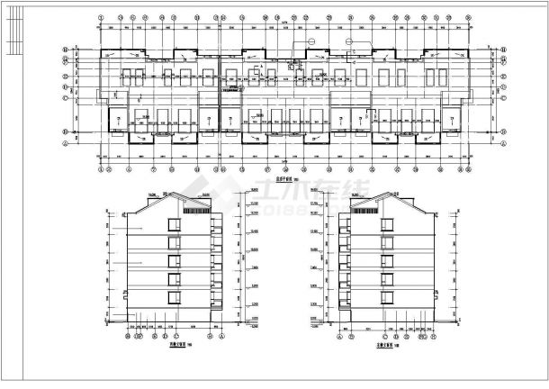 某五层板式住宅楼建筑设计CAD扩初图-图一
