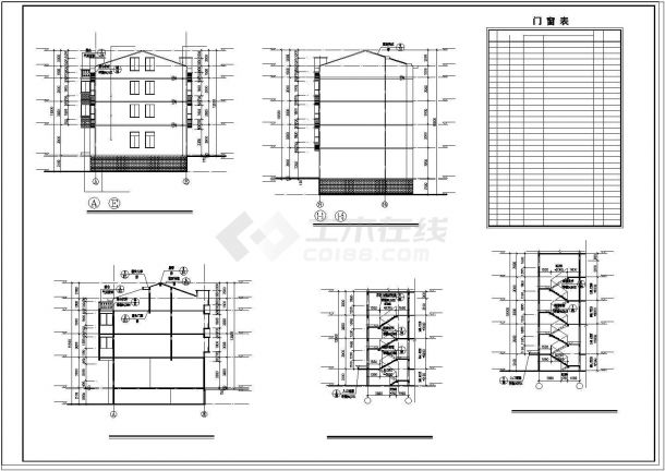 某五层商住楼建筑设计CAD扩初图-图一