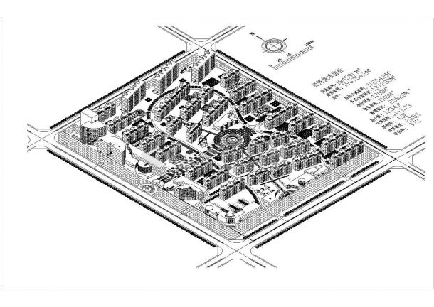 彭州市豪华小区设计规划总平面cad图纸，共三张-图二