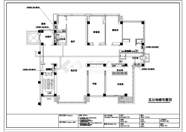 办公楼设计_[施工图][北京]多层办公楼地板采暖系统cad施工图-图一