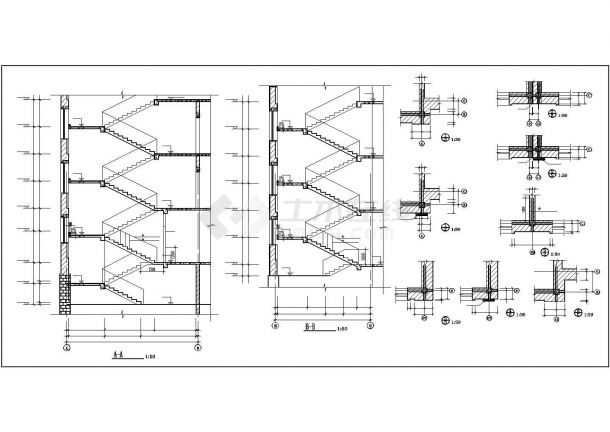 某县级五层医院建筑设计CAD方案图纸-图二