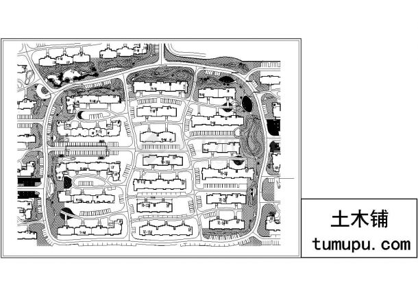 丽江市古城区金色家园小区平面规划设计CAD图纸-图一