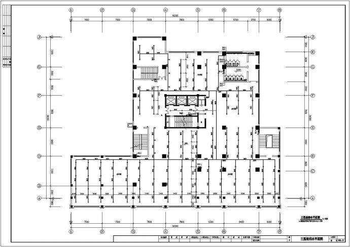 某地长56.54米 宽39米 -1+24层公寓住宅楼给排水设计CAD图_图1