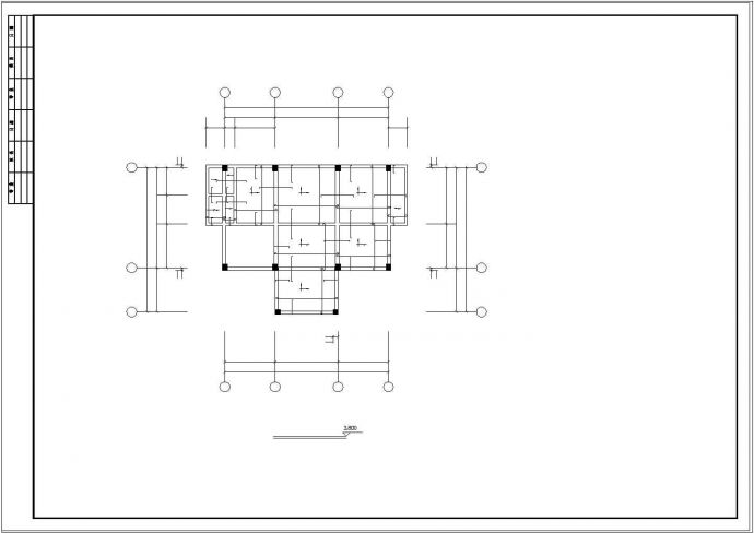 某小区四层老人活动中心建筑设计CAD施工图_图1
