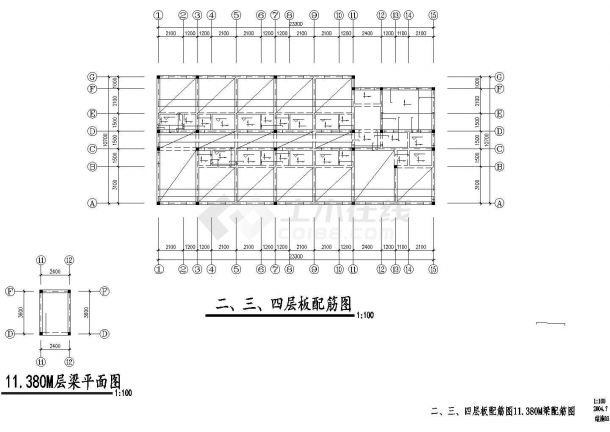 扬州某单身公寓建筑结构施工设计CAD图纸-图一