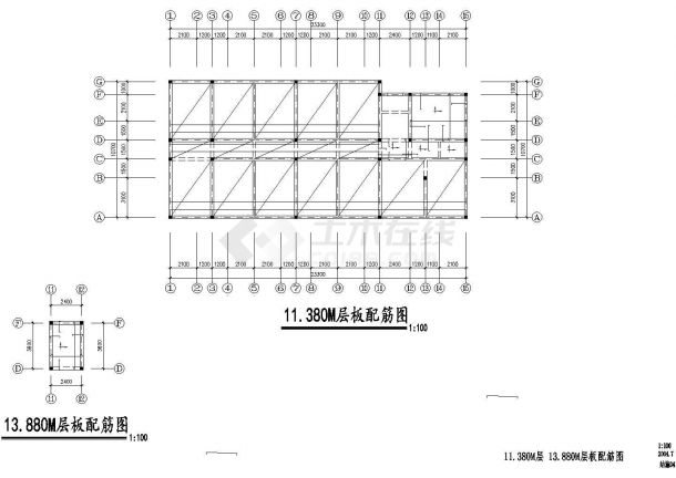 扬州某单身公寓建筑结构施工设计CAD图纸-图二
