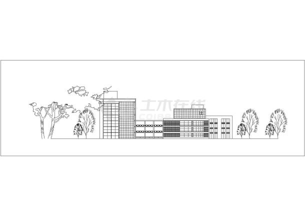 扬州某高校2.4万平米6层框架结构教学楼平立剖面设计CAD图纸-图一