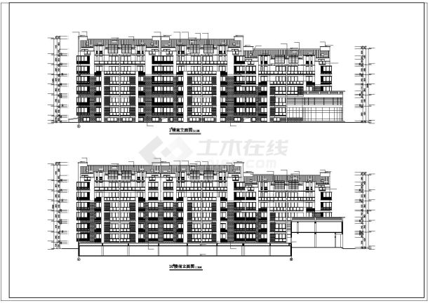 某小区住宅楼建筑全套设计CAD施工图-图二
