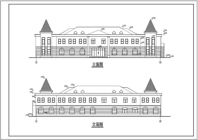 某医院二层实验楼建筑设计CAD方案图纸_图1