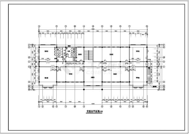 某医院二层实验楼建筑设计CAD方案图纸-图二