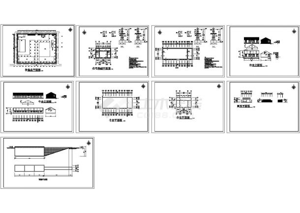 单层牧场建筑施工CAD设计图-图一