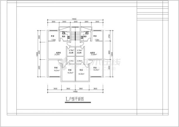 某地复式经典别墅CAD布置图纸-图二