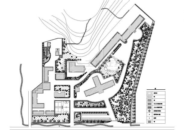 某医院园林规划图cad设计施工图-图二