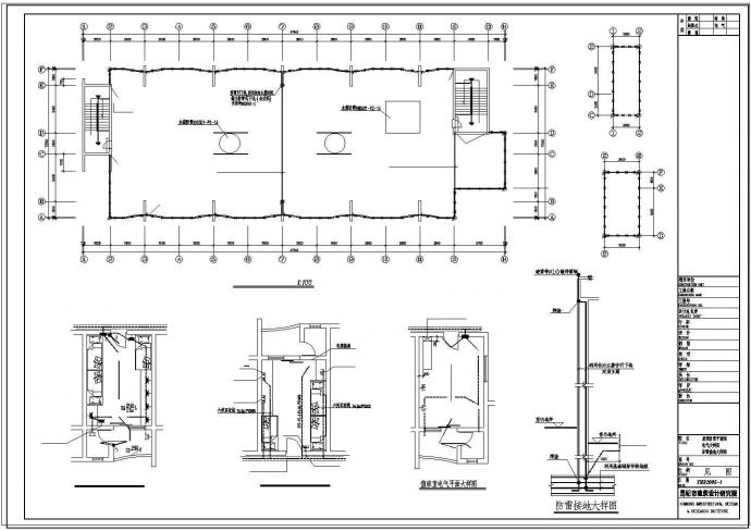 某五层学生公寓电气CAD平面布置参考图_图1